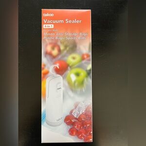 New in Box- Takoo Vacuum Sealer with Mason Lids and Bags
